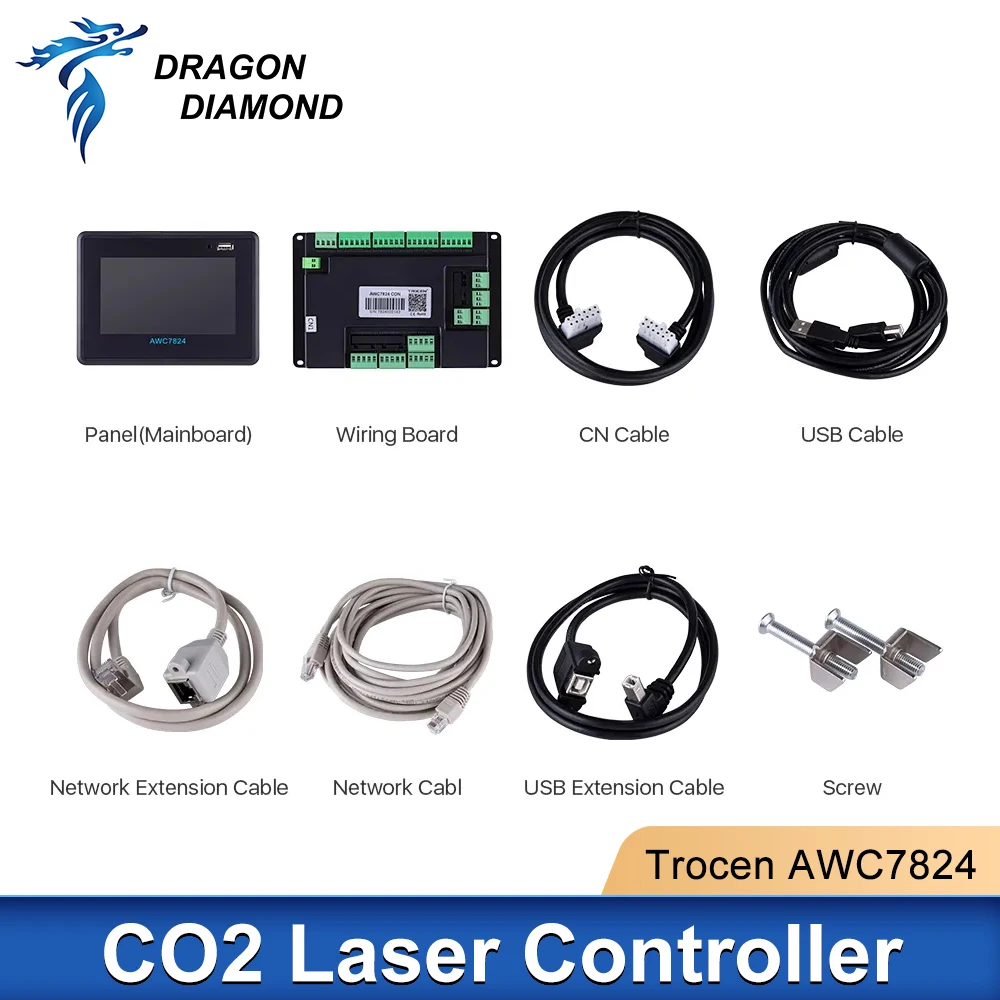 Trocen 7824 AWC7824 Co2 Laser DSP Controller System Replace AWC708C Lite 6442G 6445G For Co2 Laser Engraving and Cutting Machine