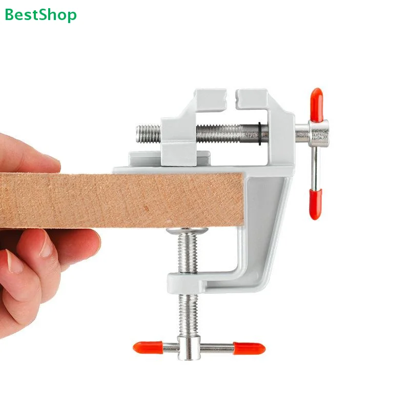 〔R〕Heavy Duty Mini Table Vise Clamp - Adjustable Bench Vise for Jewelry Making, DIY Craft & Woodworking