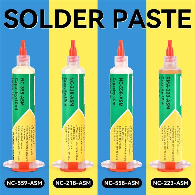 Nc-558-Asm Flux Bga Balls,Liquid Solder For Soldering Syringe Solder Paste 10ml Flux For Soldering No Cleaning Welding Tools