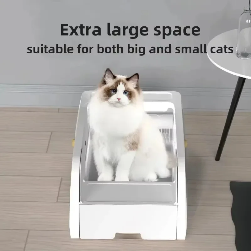 Smart Litter Box Camera APP Large Automatic Cleaning Cats Toilet Semi-Closed Deodorizing Cat Bedpans Tray Pet Products
