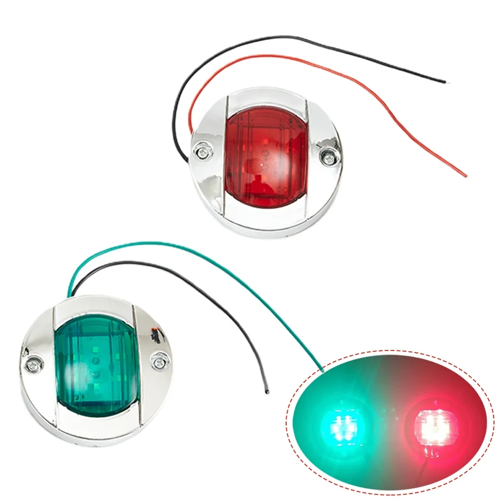 2X Red Green Navigation Boat Light LED 12V Yacht Stern Signal Lamp Marine Lights Waterproof IP68 Universal Boat Light