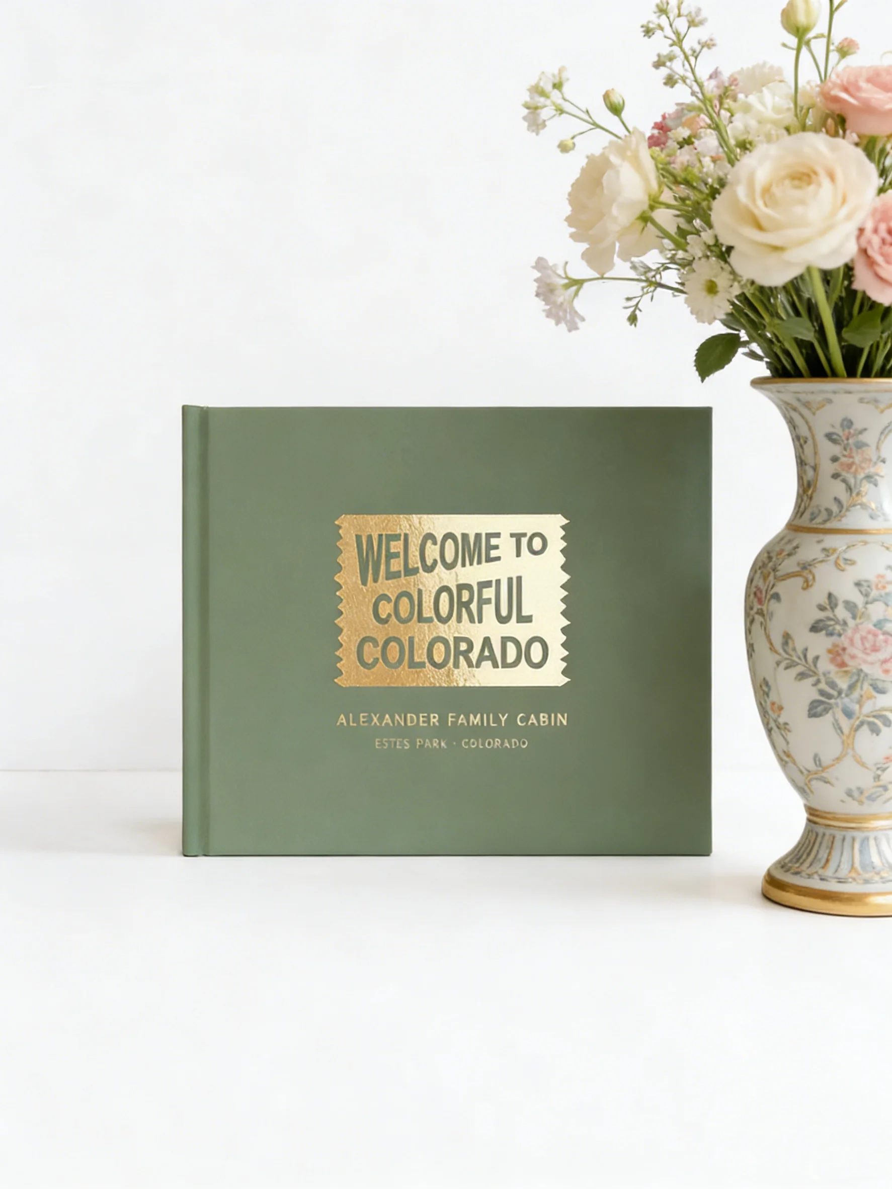

Книга для гостей для аренды жилья в стиле кантри в Колорадо, красочная книга для записи визитов для Airbnb и VRBO, а также для отелей