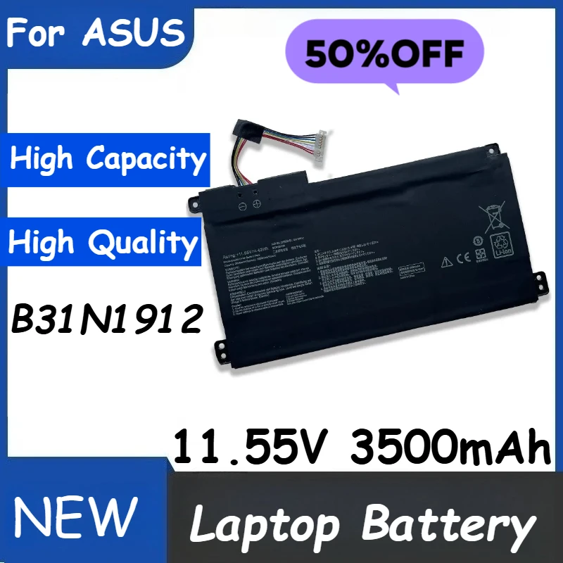 

3500mAh B31N1912 C31N1912 for ASUS VivoBook 14 E410M E410KA E510KA E510MA L410MA L510MA F414MA E410KA-EK037WS Laptop Battery