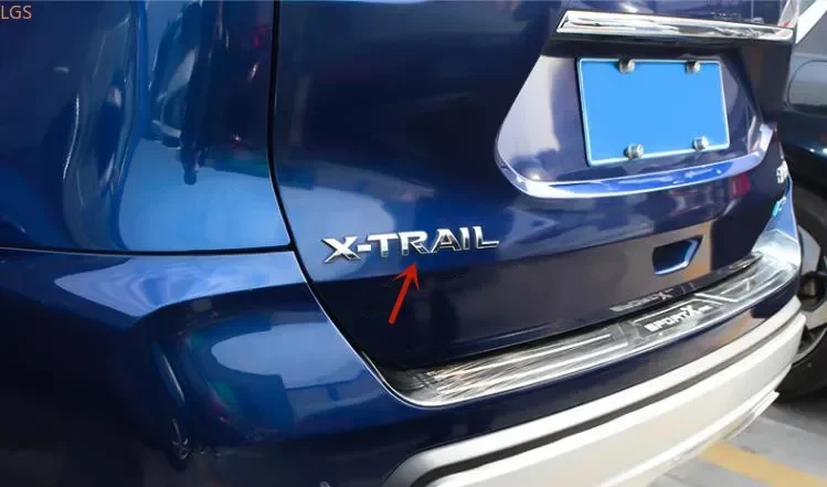 For Nissan X-Trail 2014-2023 Chrome Rear door Alphabet car logo Trunk Alphabet car logo decoration car accessories