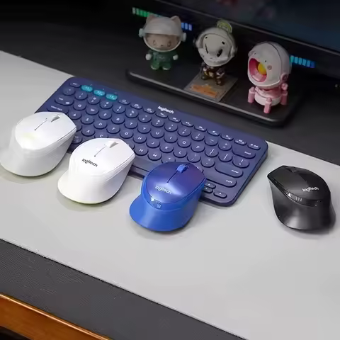 Logitech Compact 2.4G Wireless Silent Mouse M330 M331 Ergonomic Plug and Play for Desktop Computer PC Optical Mouse