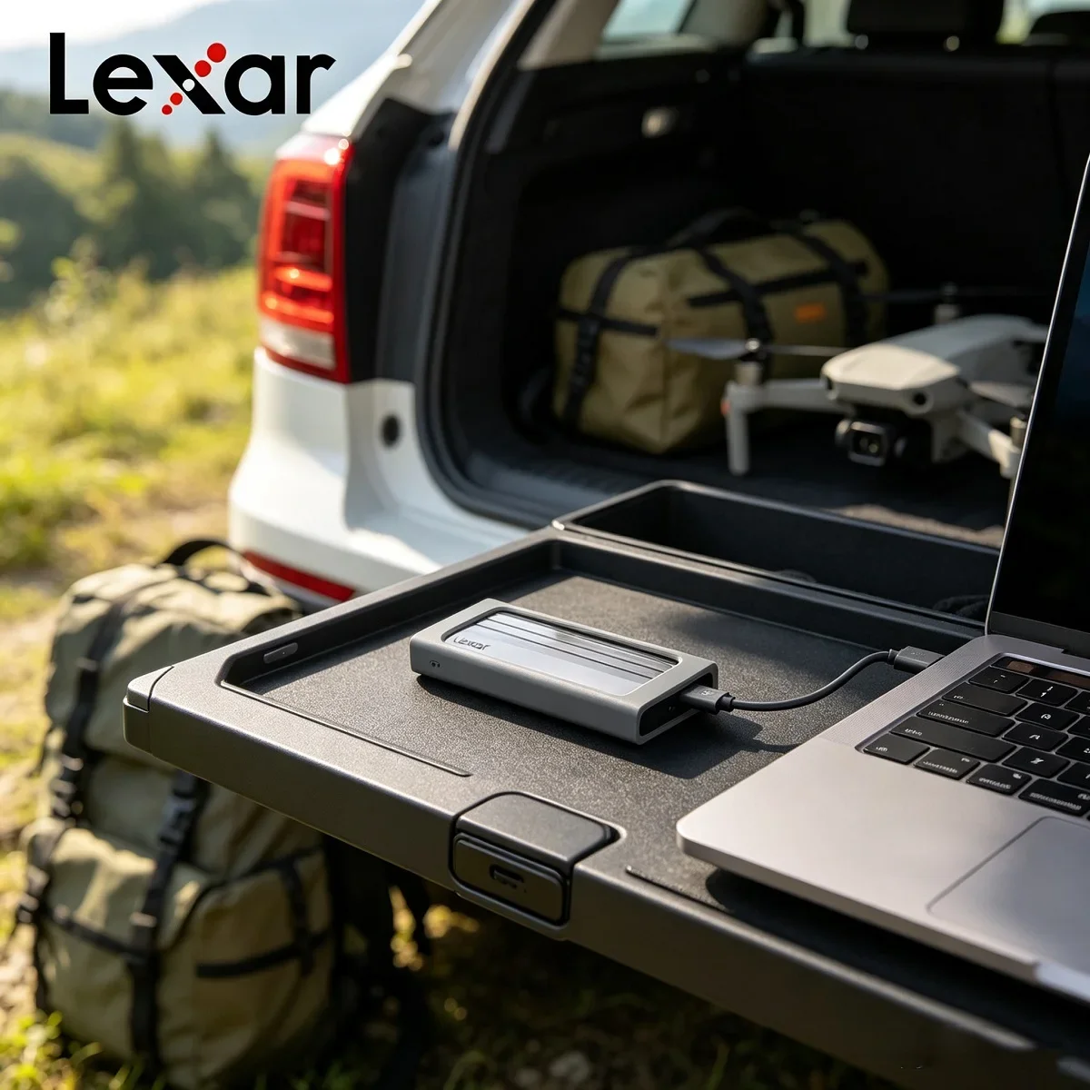Lexar High Speed 10Gbps M.2 NVMe Hard Drive Enclosure E300 Type-C All Aluminium Solid State Mobile Hard Drive Case Transport