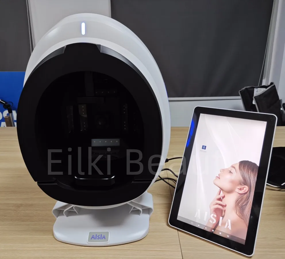 Professional AISIA 3D AI Facial Skin Analyzer Detection Machine Skin Problem Diagnosis UV Analysis Skin Scanner For Salon Beauty