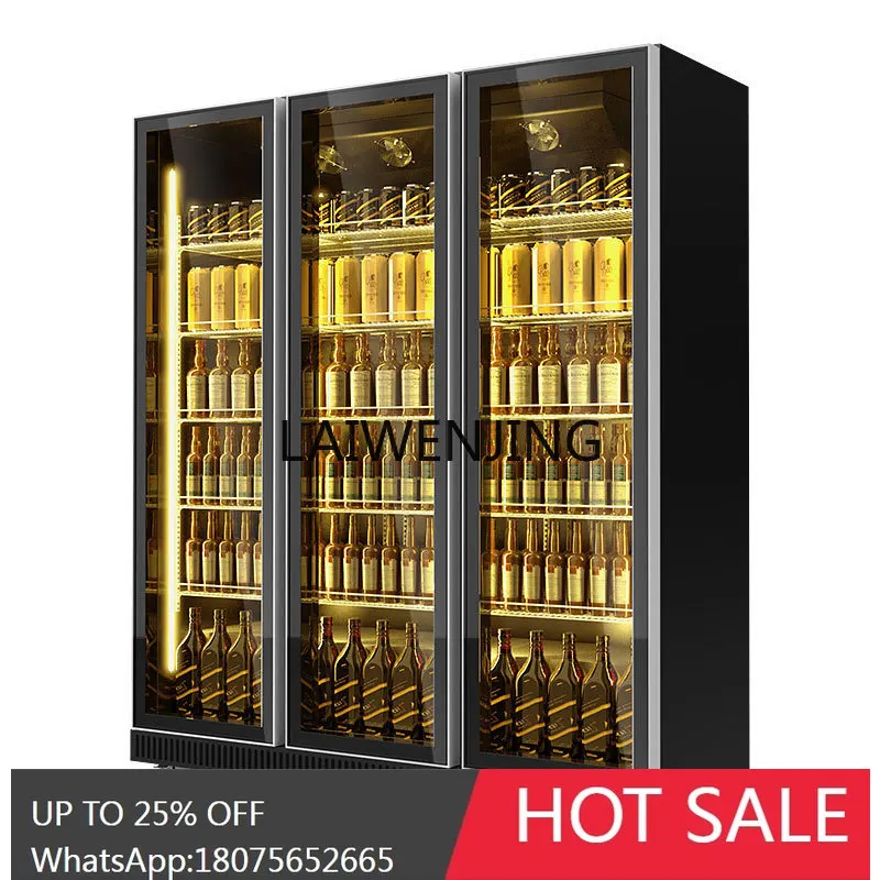 MJY Bar Display Refrigerated Commercial Refrigerator Supermarket Fresh-keeping Freezer Three-door Beverage Cabinet