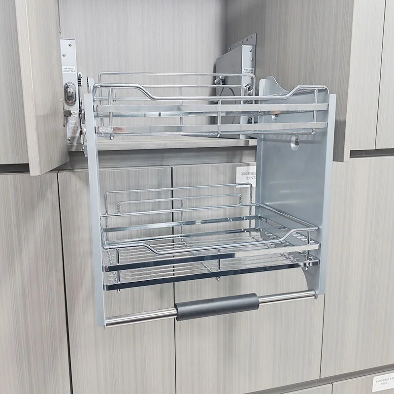 

Sauce Bottle Drink Dood Neatening Sliding Storage Hanging Rack Kitchen Cabinet Bathroom Line Basket Pull-down Basket
