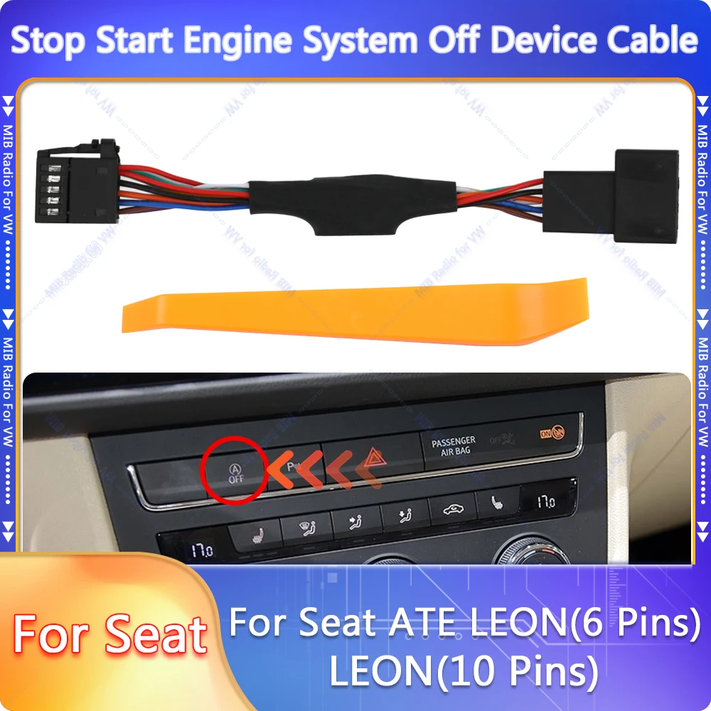 For Seat Leon ATE Automatic Stop Start Engine System Off Device Control Eliminator Sensor Plug Stop Cancel 6/10 Pins Plug Cable