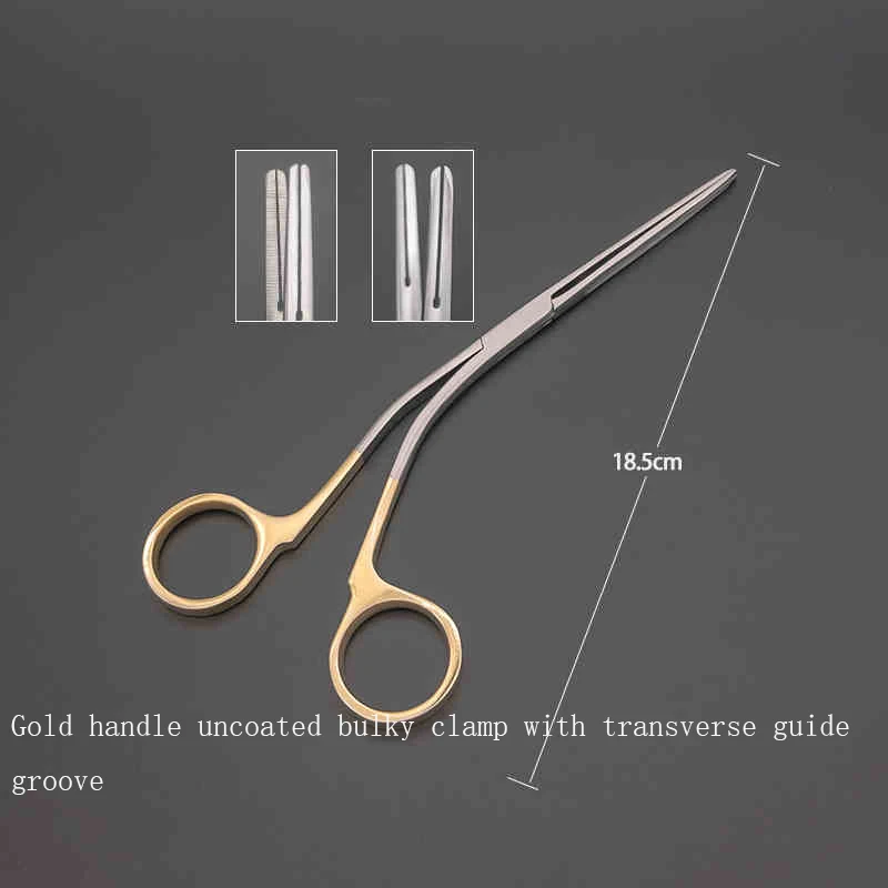 Stainless steel nose prosthesis placement forceps gold handle expansion placement forceps guide device nose plastic beauty