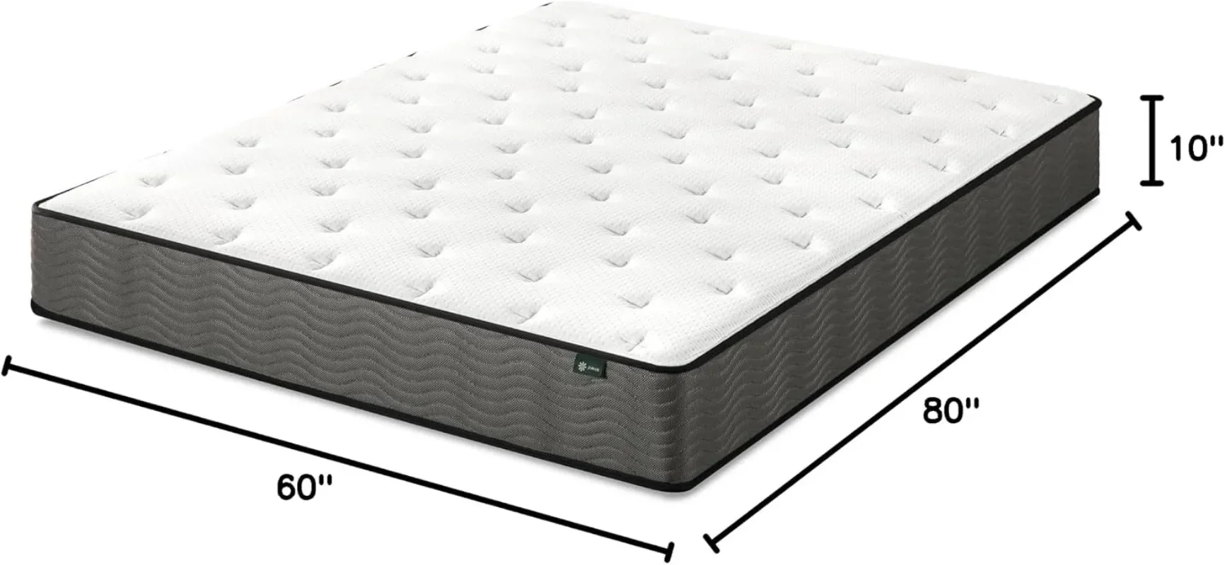 ZINUS True Support Hybrid Mattress  Fiberglass Free Medium Feel Motion Isolation Certified Safe Foams & Fabric Mattress in A Box