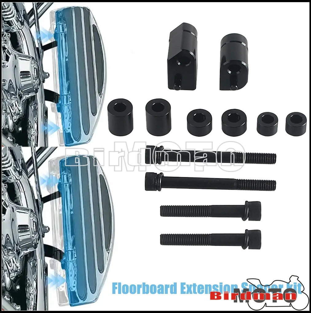 

Motorcycle Driver Footrest Front Floorboard Extension Spacer Kit For Harley 2017+ M8 Touring Street Road Electra Glide Road King