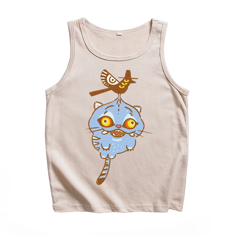 حار أنيمي K-Pop شيطان الصيادين النمر تانك القمم سترة عادية أكمام المشجعين هدية تي شيرت