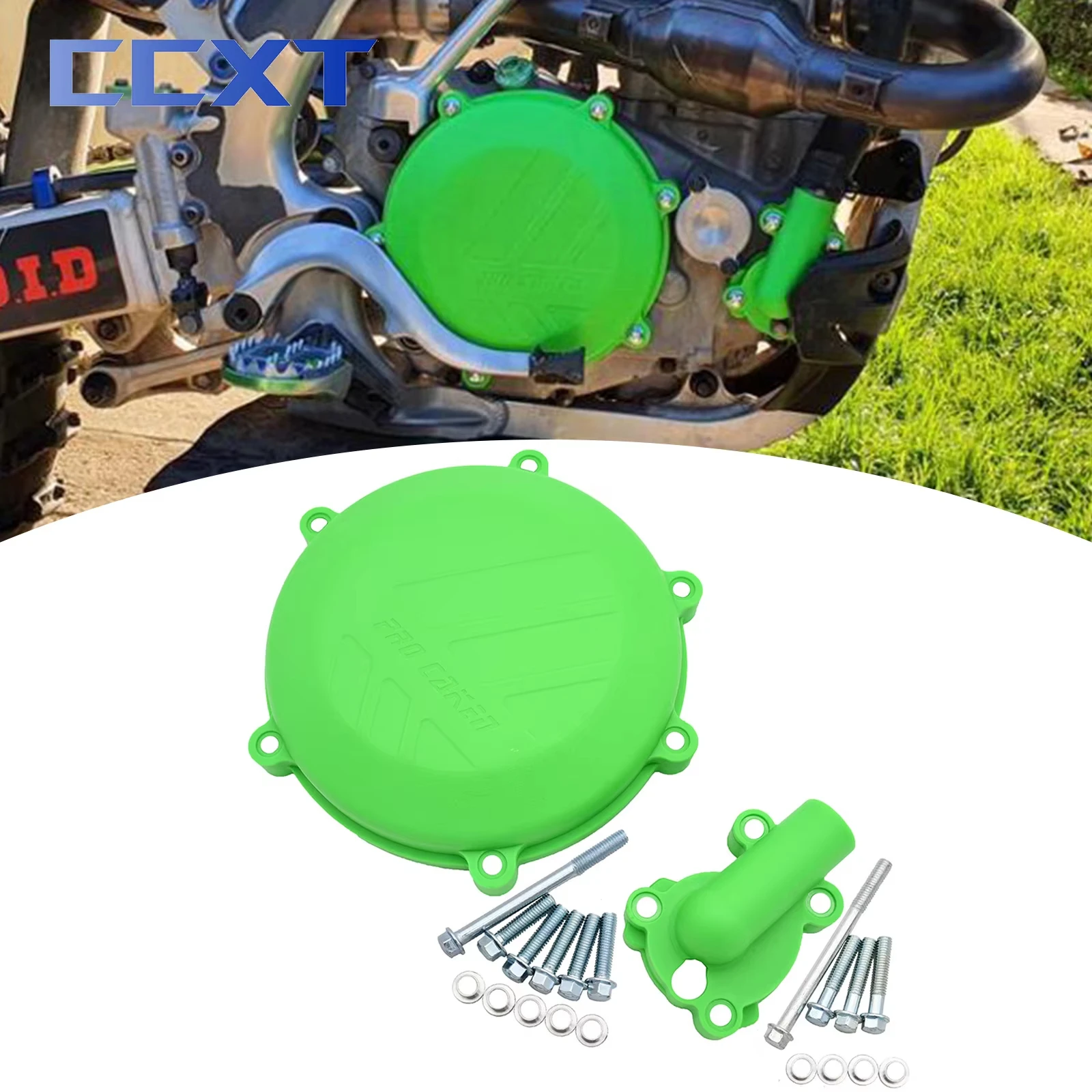 

Motorcycle Plastic Protector Clutch Guard Water Pump Cover For Kawasaki KX 450F 2018 2017 2016 KX450F Dirt Bike Universal Parts
