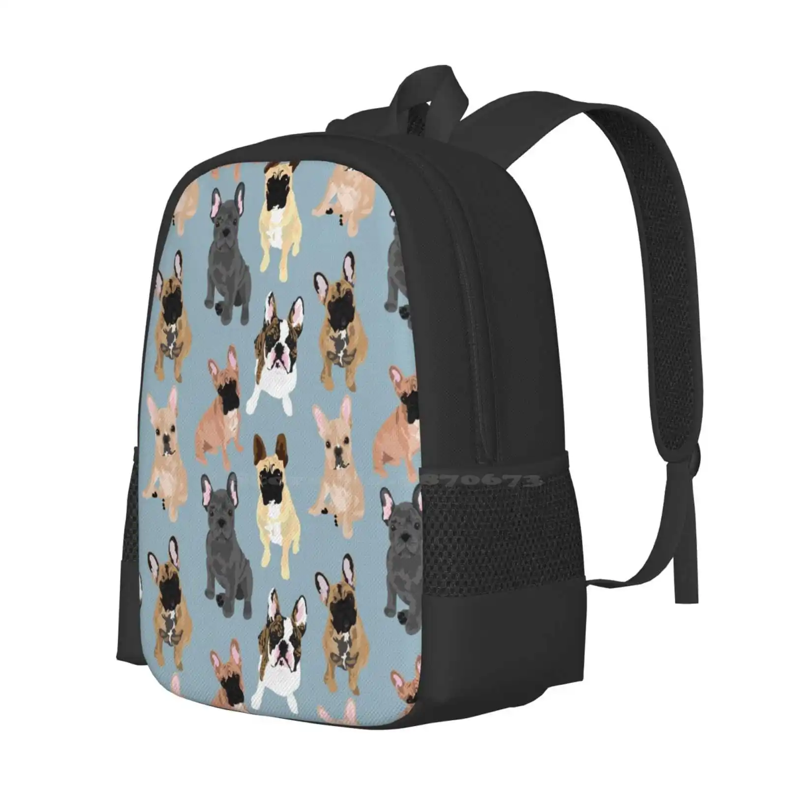 French Bulldogs Bag Backpack For Men Women Girls Teenage Frenchie French Bulldog