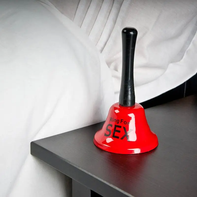 Handheld Red Metal Sex Funny Ring Bell For Valentine Party Service Bar Cafe Bachelor Party Ringing Bell Desktop Decorations