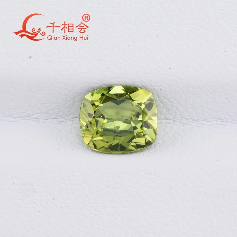 Natural Yellowish Green Sapphire cushion  Shape Fancy Cut Loose Gemstone 1.35ct Decorative Jewelry Gift GRC Certified