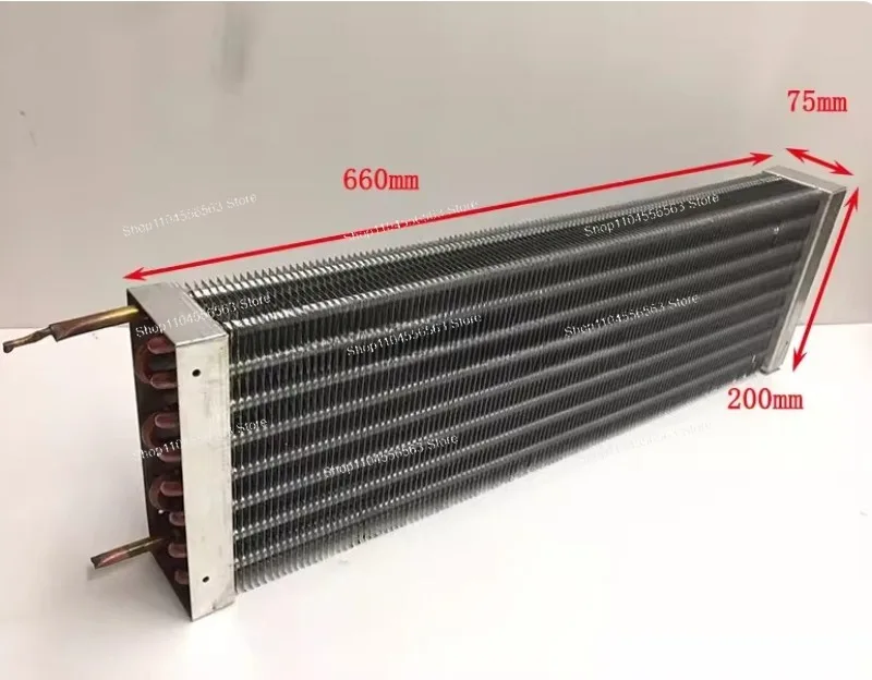 Commercial Finned Evaporator Condenser Pure Copper Tube Aluminum Fin for Freezer Refrigerator Display Cabinet Cooling