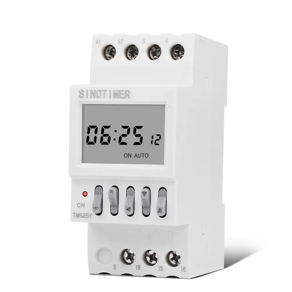 TM625Y Smart Timer Switch 220VAC 50 60Hz Infinite Year Cycle Monthly Din Rail Timer for Communication Base Station