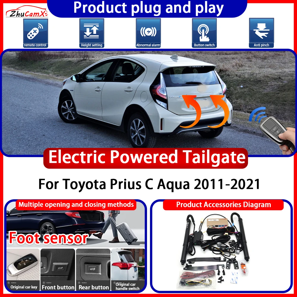

ZhuCamX OEM Electric Powered Tailgate for Toyota Prius C Aqua 2011-2021 anti pinch Smart Intelligent Trunk Control Gate Lift Kit