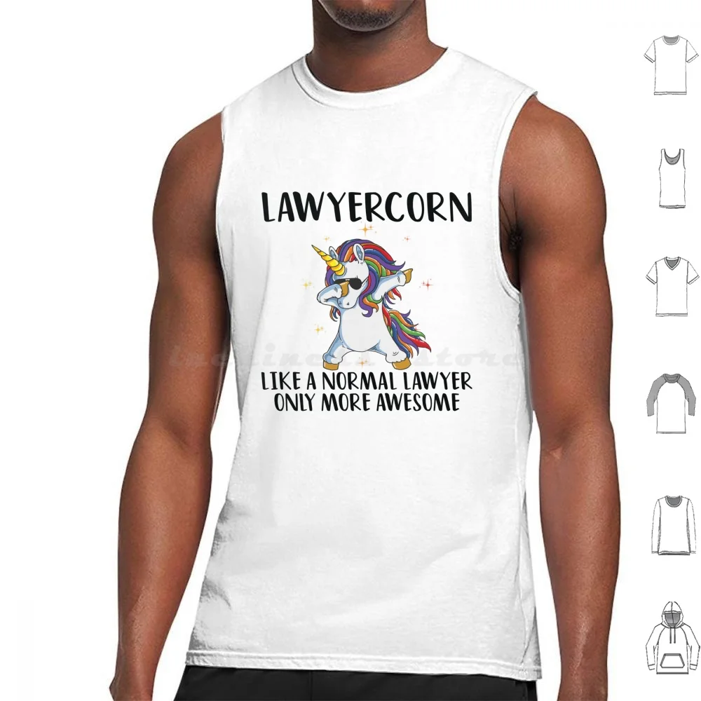 Avocat Licorne Débardeurs Gilet Sans Manches Dabbing Licorne Mignon Licorne Amant Lawyercorn comme un avocat normal