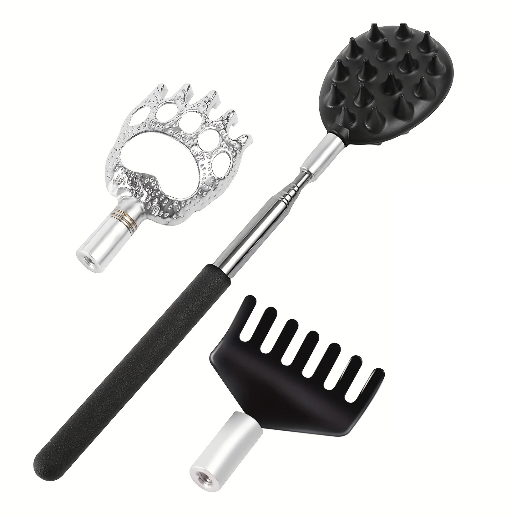 

3Pcs/Set Back Scratcher Telescopic Scratching Back Scratcher Massager Scraper Extendable Telescoping Itch Health Products Hackle