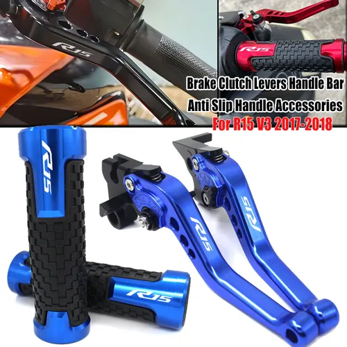 Accesorios de motocicleta para YAMAHA R15 V3 2017 2018 palancas de embrague de manija de freno ajustables y manillar