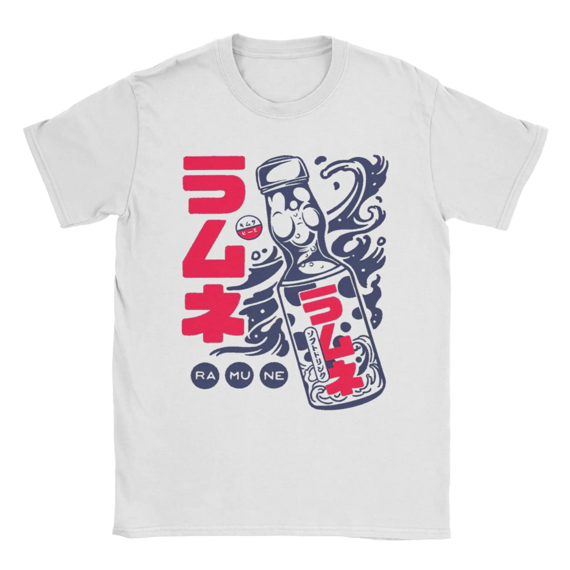 Ramune Japanese Soda Marble Drink Men's T Shirt Poster Art Funny Tees Short Sleeve Round Collar T-Shirt Cotton Big Size Clothing