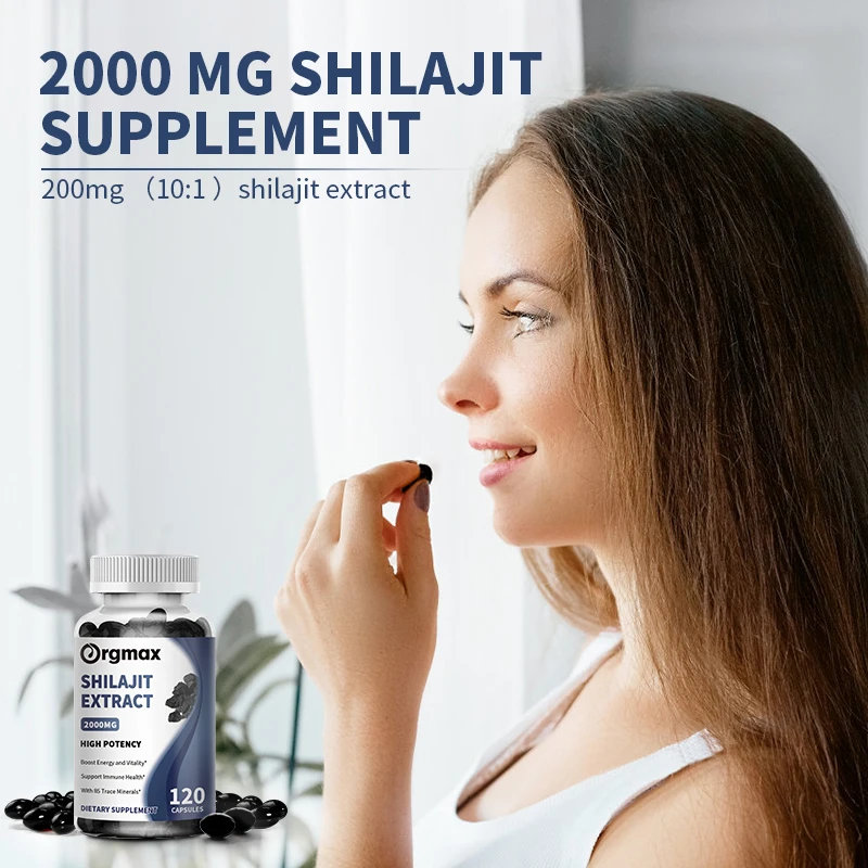 Shilajit Pure Himalayan Capsules Are Enriched with 50+ Natural Fulvic Acids and 85+ Trace Minerals To Aid Muscle Recovery