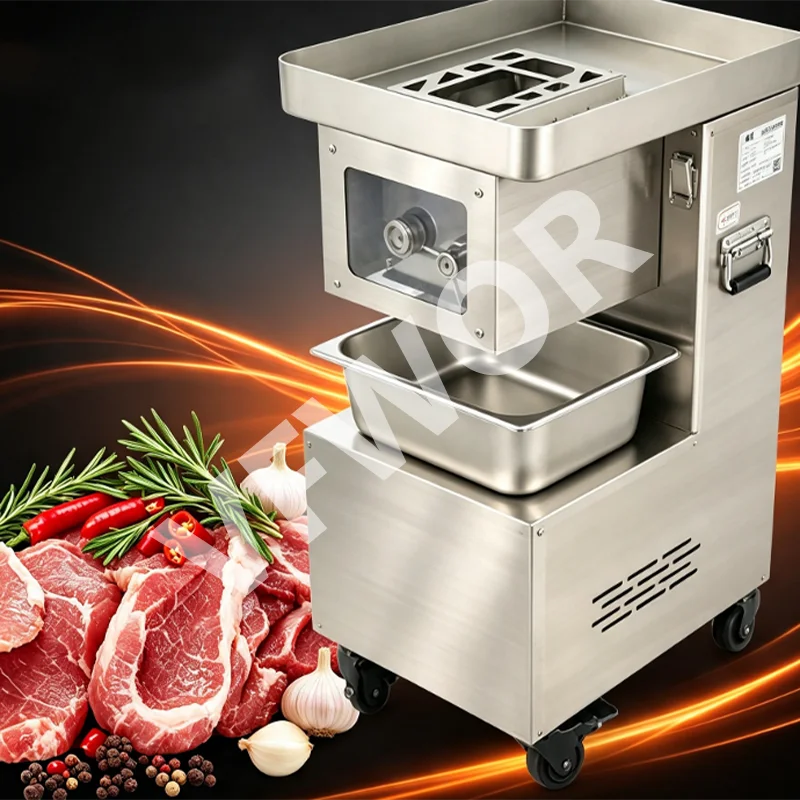 Automatic Adjustable Stainless Steel Meat Slicer Slicing Dicing Shredding Fresh Beef Pork Chicken