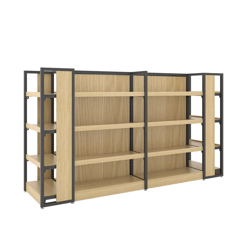 custom，Cheap Price Grocery Store Display Racks Supermarket Shelf Wooden Gondola Shelving Wall Shelves for Retail Store