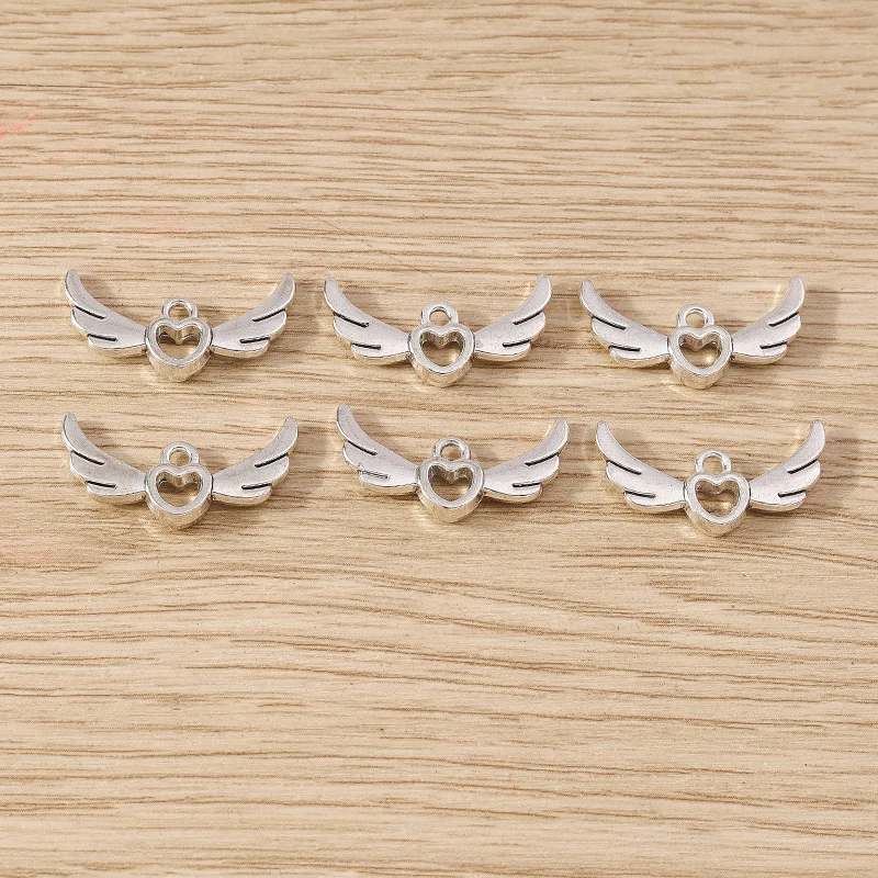 20 stücke 14x16mm niedlichen Gold Silber Farbe Legierung Liebe Herz Charms Anhänger für Schmuck Herstellung Ohrringe Halsketten Armbänder DIY Geschenke – Detail 23