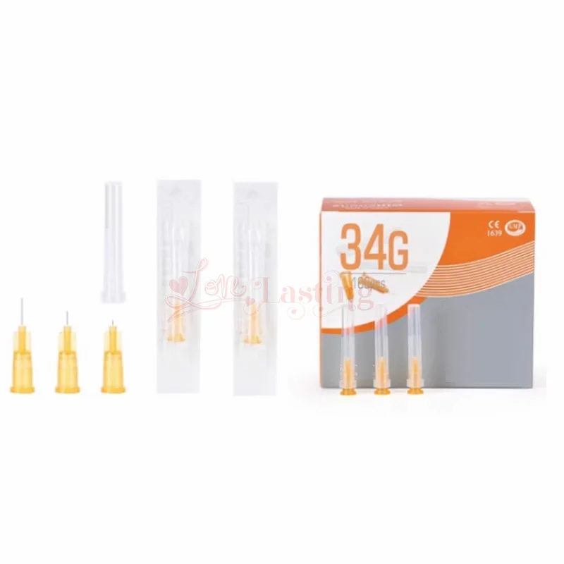100pcs/box Disposable Painless Neeldle 34G 1.5mm 2.5mm 4mm Eyelid Neck Small needle Individual Packaged Sterile skin Tattoo