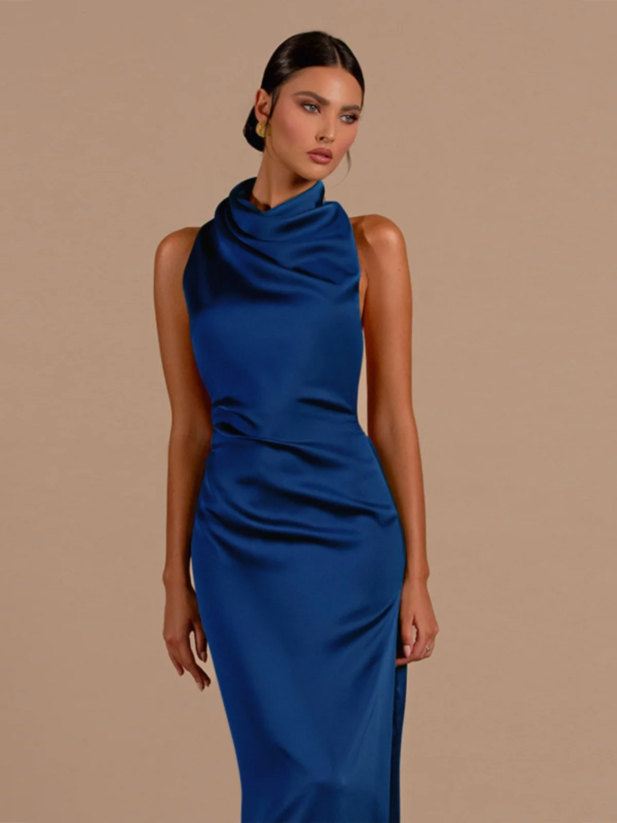 

Slim Fit Hanging Neck Backless Dress Slim-fit Neck-hanging Backless Sexy Dress