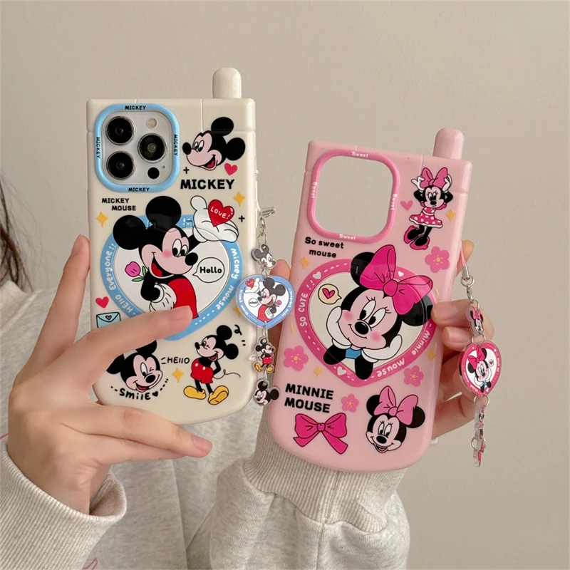 Disney Mickey Minnie Mouse Cute Siliocne Big Brother Phone Case For Apple iPhone 14 12 13 11 15 Pro Max Shockproof Back Cover