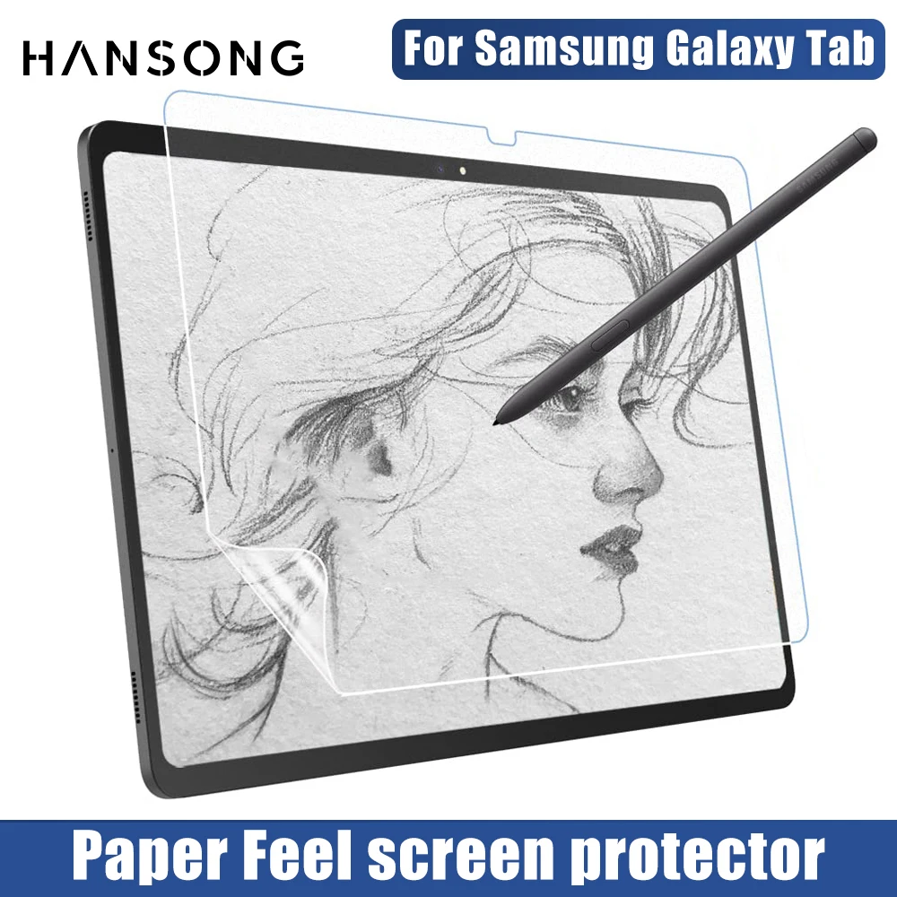 

For Samsung tab Paper Feel Screen Protector For Samsung Tab S2 S4 S5E S6 S6 Lite S7 S8 S9 For A8 A7 A10.5 Film Screen Protector