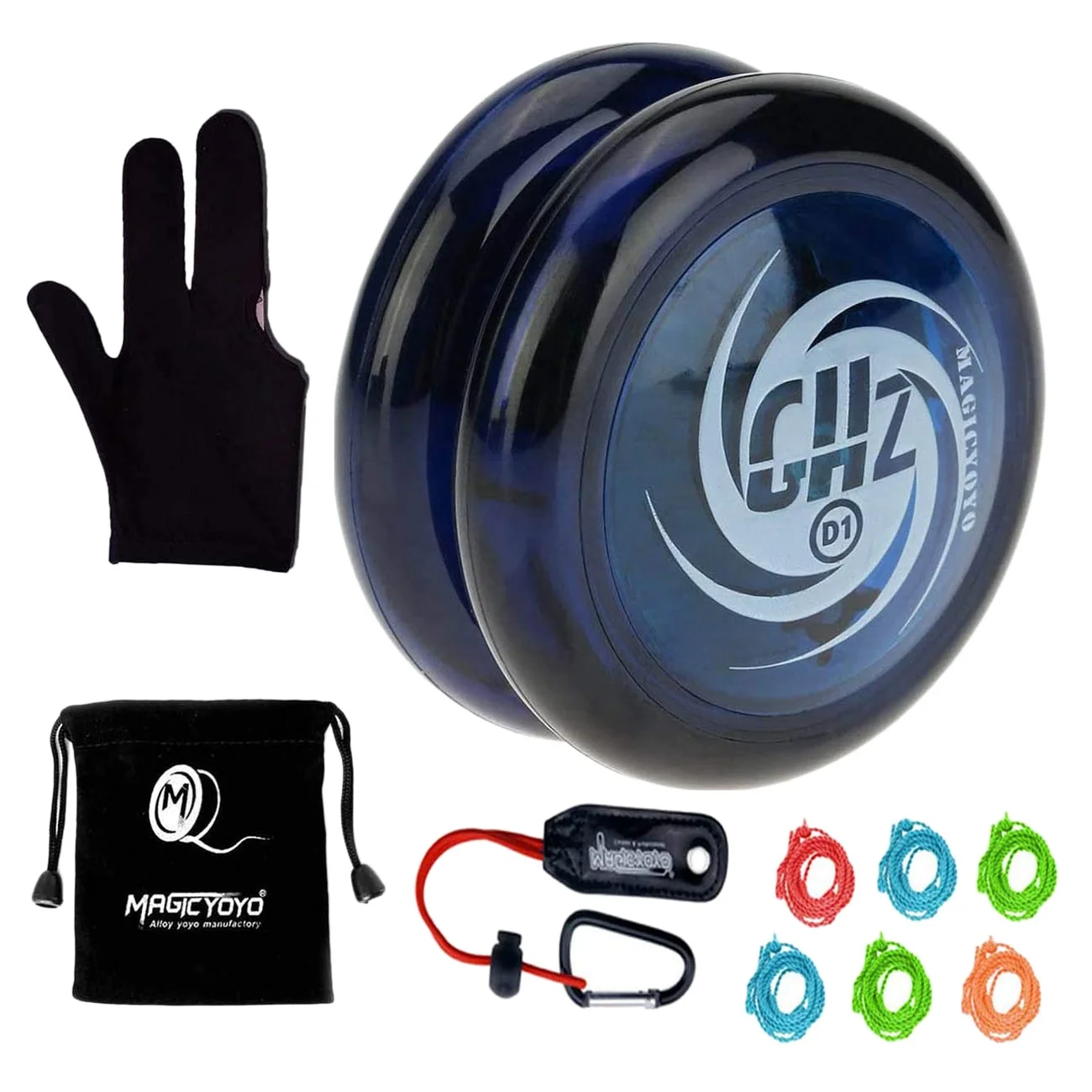 MAGICYOYO reactive Yoyo D1 GHZ Plastic Loop 2A Yoyo Ball con 6 corde, guanti, Yoyo Pouch Toys for Kids