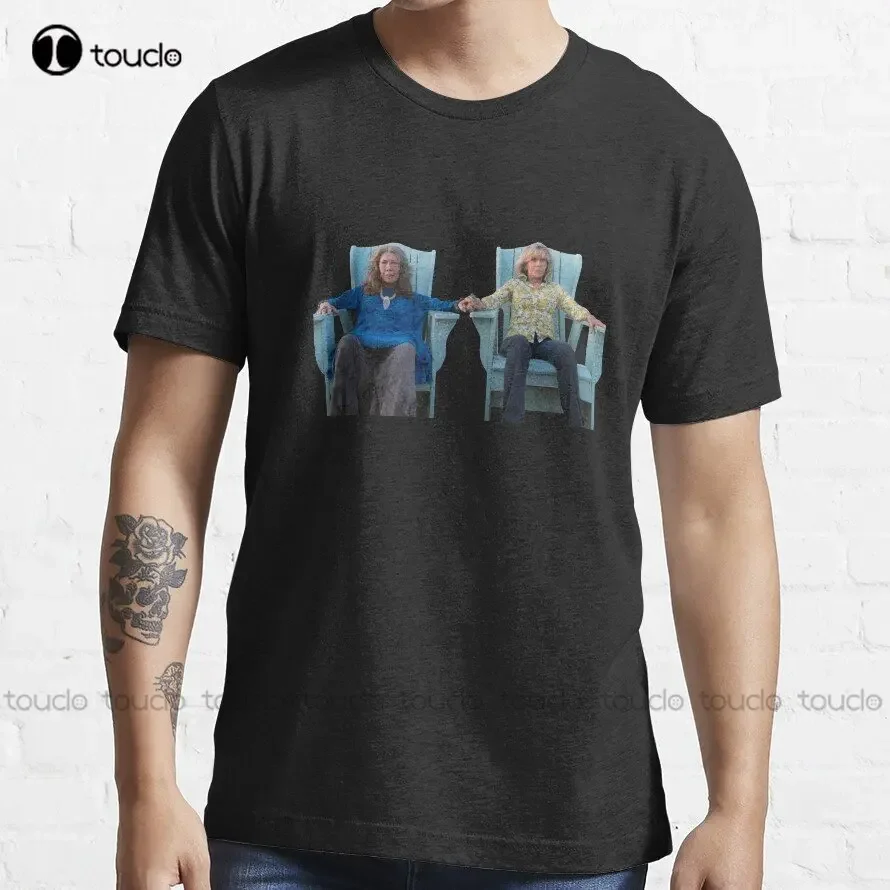 Grace And Frankie Sitting Trending T-Shirt Custom Aldult Teen Unisex Digital Printing Tee Shirts Custom Gift Xs-5Xl Tshirt