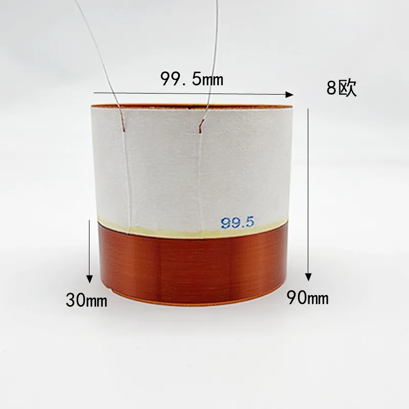 99.5mm glass fiber inner and outer winding bass cone stage speaker high power 99.5 cores 8 ohms 90mm high
