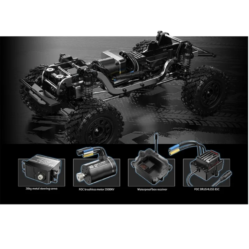 MXJ H12Y + Grande Scala 1:12 Telecomando Brushless Fuoristrada Arrampicata Auto Modello RC Giocattolo Proporzione Completa Sensoriale Senza Spazzola