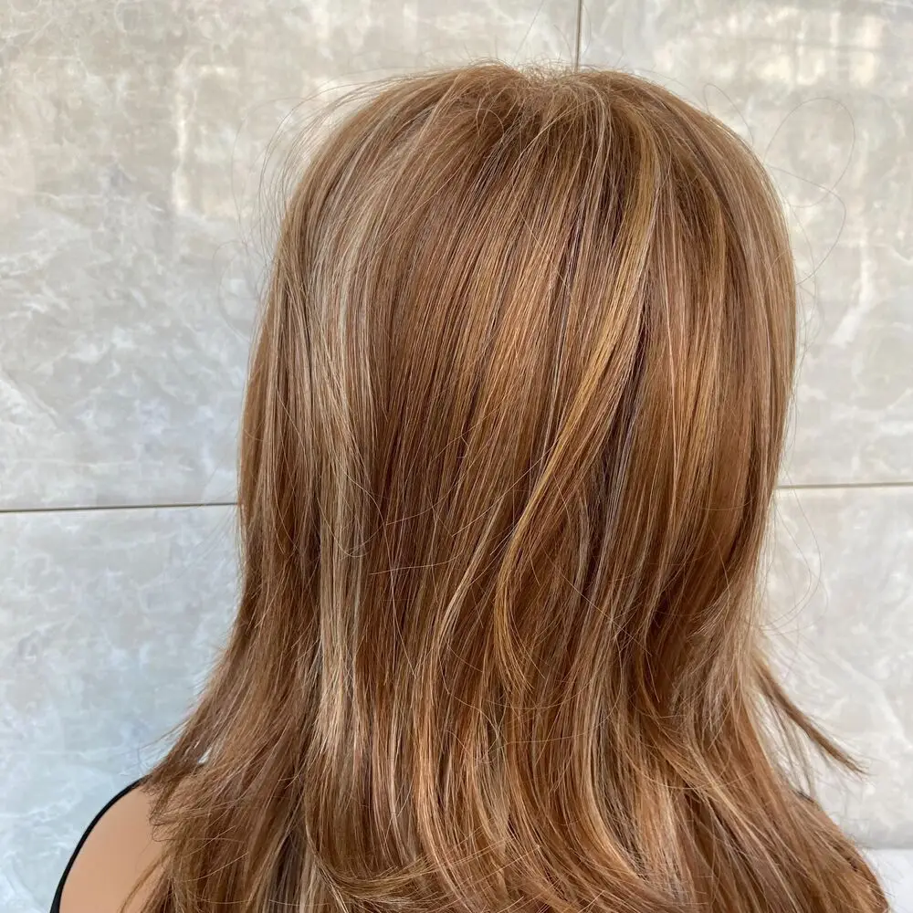 Lange Gelaagde Kant Pony Menselijk Haar Blend 20 Inch Vrouwen Mode Pruiken