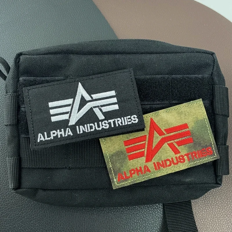 IR Alpha Armband Hook&Loop Patches Reflective Combat Applique Tactical Military Patch Morale Badge For Backpack Clothes Sticker