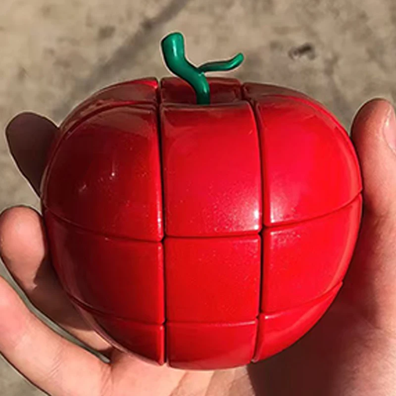 مكعب سرعة التفاح الأحمر 3X3X3 IQ المنطق التدريب دعابة الدماغ ألعاب تعليمية للأطفال المراهقين Zauberwurfel Куبيك روبيككا