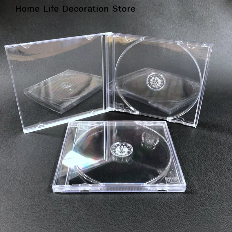 【TG】Transparent Plastic Single Piece Disc Case CD Case Thickened CD DVD Disc Box Empty Storage Organizer Box Album Box Cases