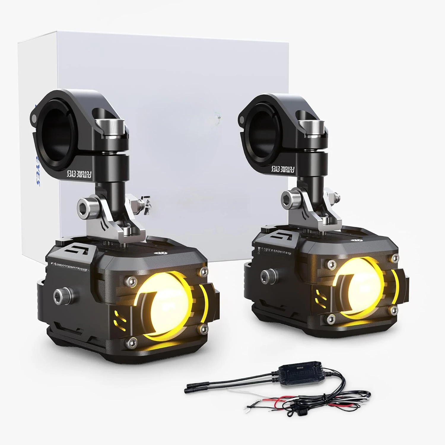 LED Motorcycle Fog Lights, 360° Adjustable Auxiliary Lights, Waterproof Off-Road Driving Light