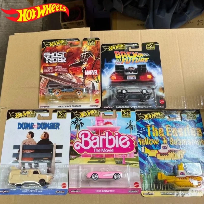 

Premium 2025 Pop Hot Wheels Culture 1/64 Car Model Back To The Future Mutt Cutts Van Corvette Collectible Vehicle Gifts