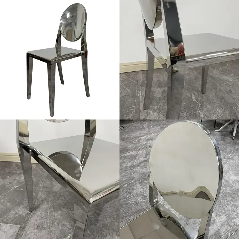 Custom Dining  for Restaurant Ghost Chair Devil for Wedding Banquet Hall Stainless Steel Outdoor Wedding