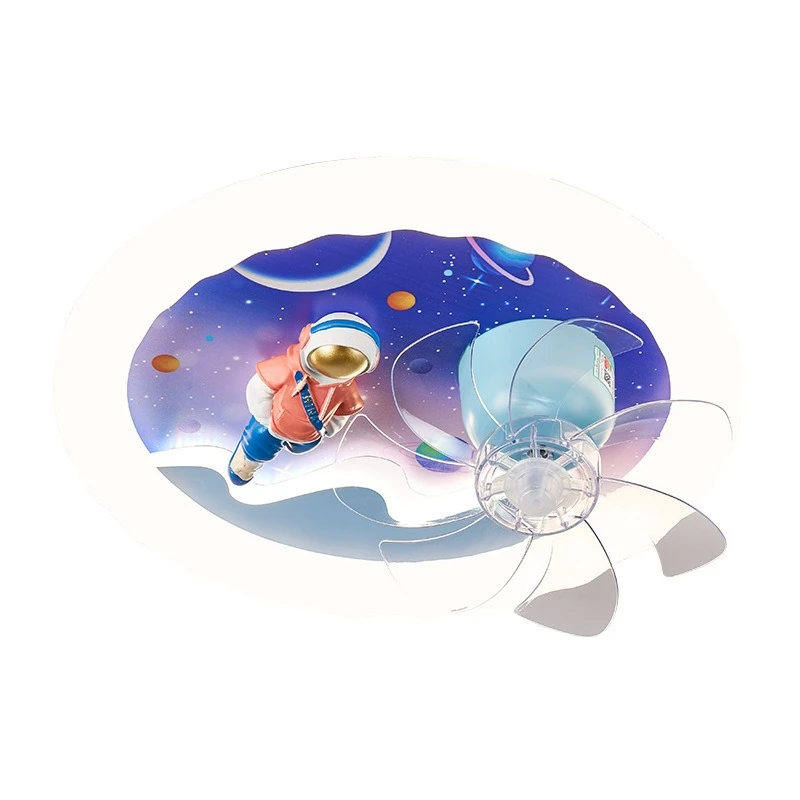 

Bedroom fan light 2025 new creative cartoon children's room ceiling light LED