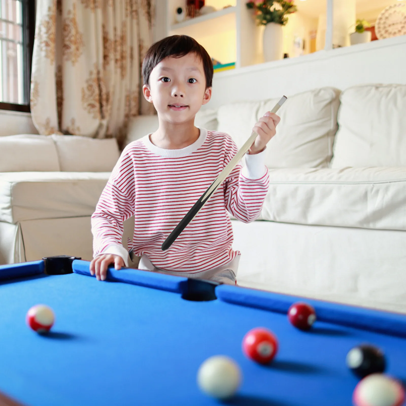 

Child Size Pool Table Sticks Mini Cue Queue for Kids Portable Short Practice Cues